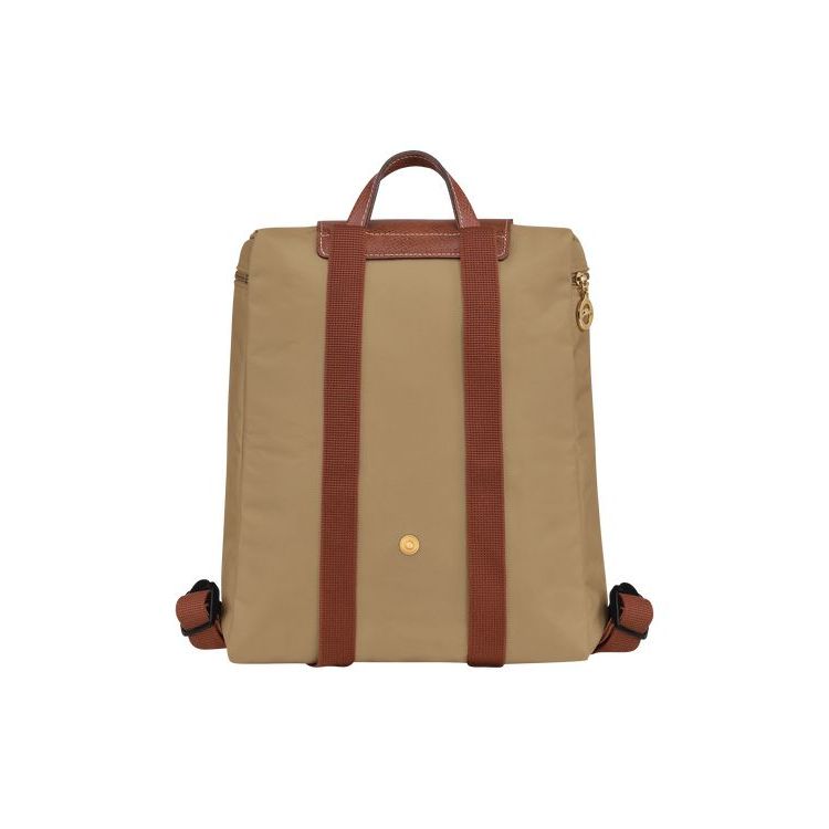 Longchamp Desert Recycled canvas Hátizsák Khaki | 368907NFC