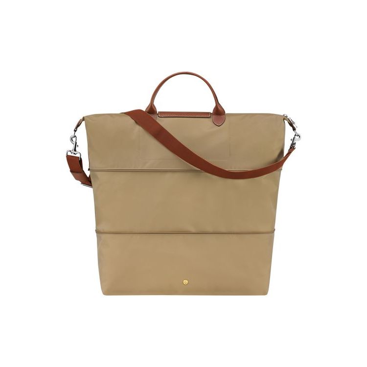 Longchamp Expandable Desert Recycled canvas Utazótáskák Khaki | 351489CLJ