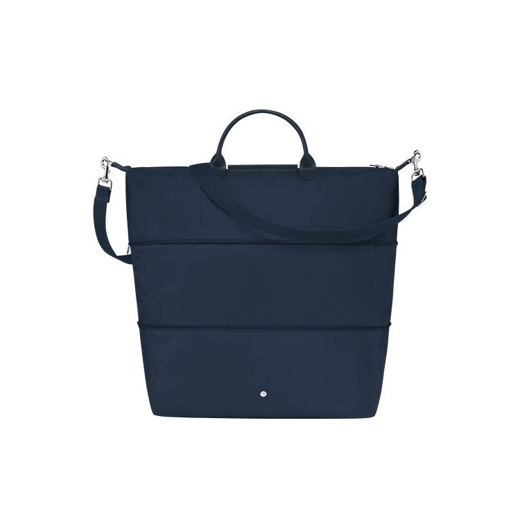 Longchamp Expandable Recycled canvas Utazótáskák Sötétkék | 107562NXL