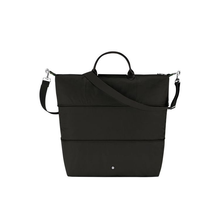 Longchamp Expandable Recycled canvas Utazótáskák Fekete | 264081ZMF