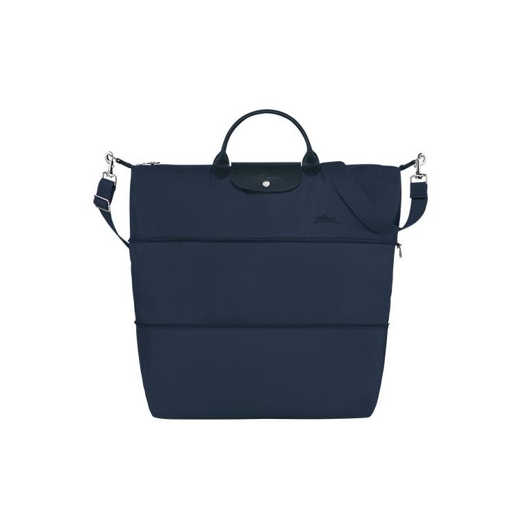 Longchamp Expandable Recycled canvas Utazótáskák Sötétkék | 651472VAI