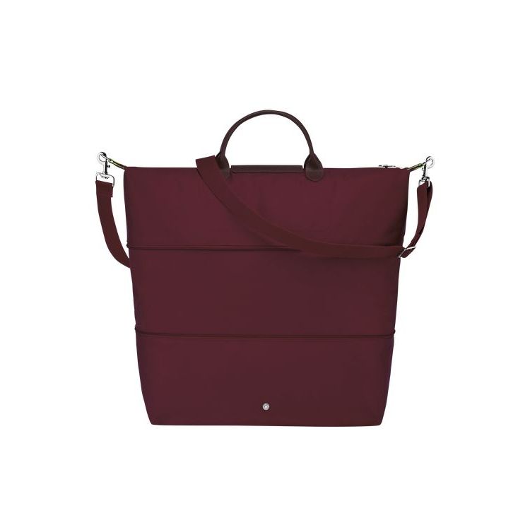 Longchamp Expandable Recycled canvas Utazótáskák Bordó | 807543QZT