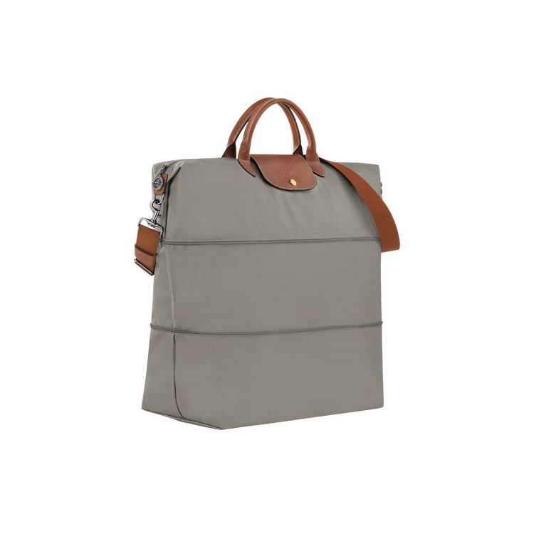 Longchamp Expandable Turtledove Recycled canvas Utazótáskák Szürke | 140963SAL