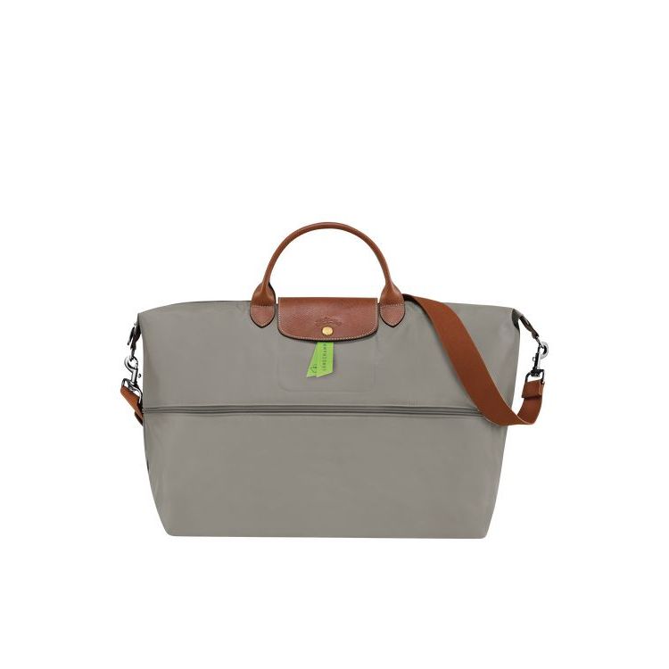 Longchamp Expandable Turtledove Recycled canvas Utazótáskák Szürke | 140963SAL