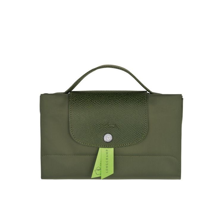 Longchamp Folder Forest Recycled canvas Aktatáska Zöld | 187905GMP