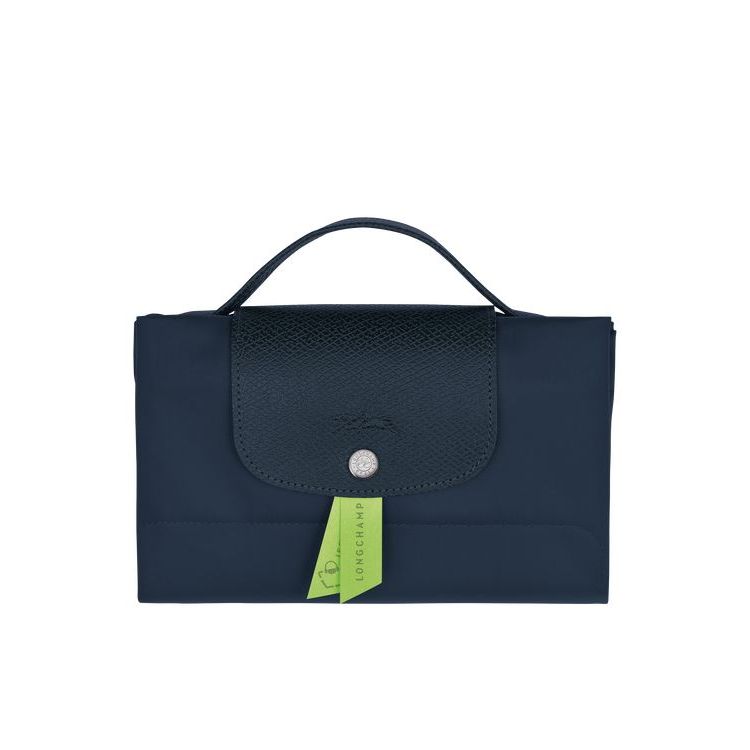 Longchamp Folder Recycled canvas Aktatáska Sötétkék | 049827MTB