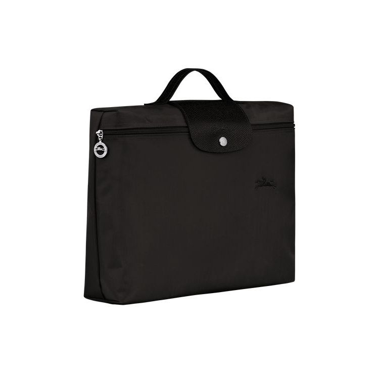 Longchamp Folder Recycled canvas Aktatáska Fekete | 386795DPE