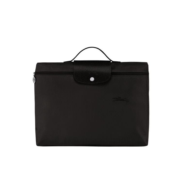 Longchamp Folder Recycled canvas Aktatáska Fekete | 386795DPE