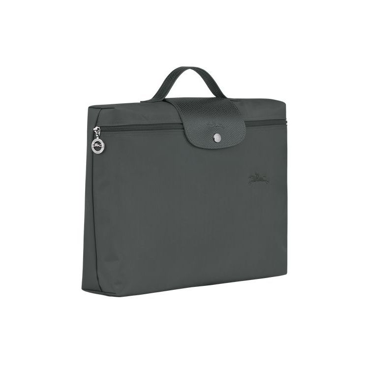 Longchamp Folder Recycled canvas Aktatáska Mélyszürke | 584796WGA