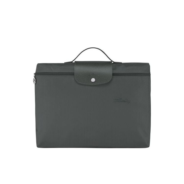 Longchamp Folder Recycled canvas Aktatáska Mélyszürke | 584796WGA