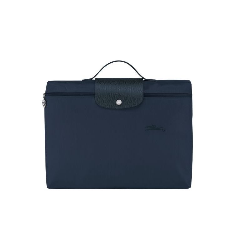 Longchamp Folder Recycled canvas New Sötétkék | 261359LHB