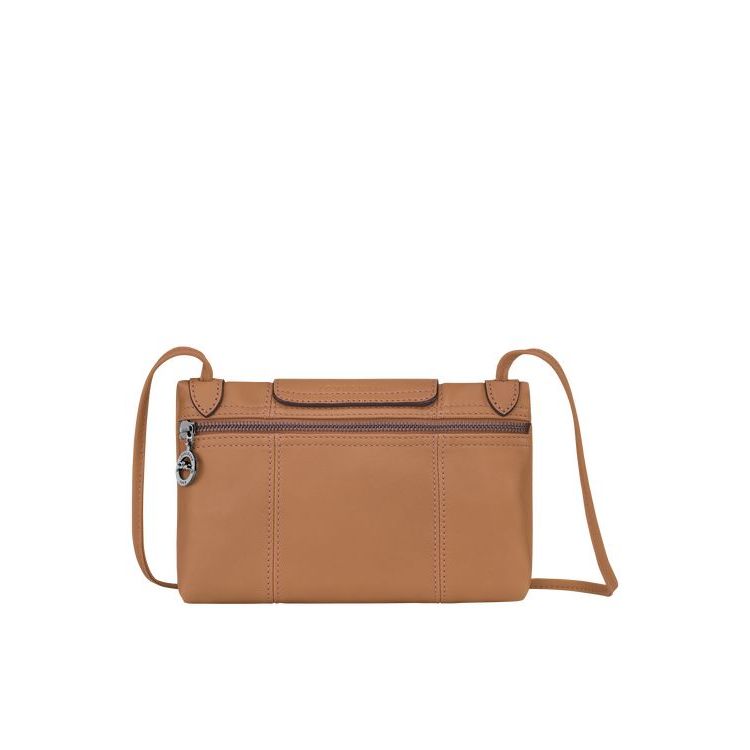 Longchamp Hazelnut Bőr Crossbody Táska Bézs | 386251EGD