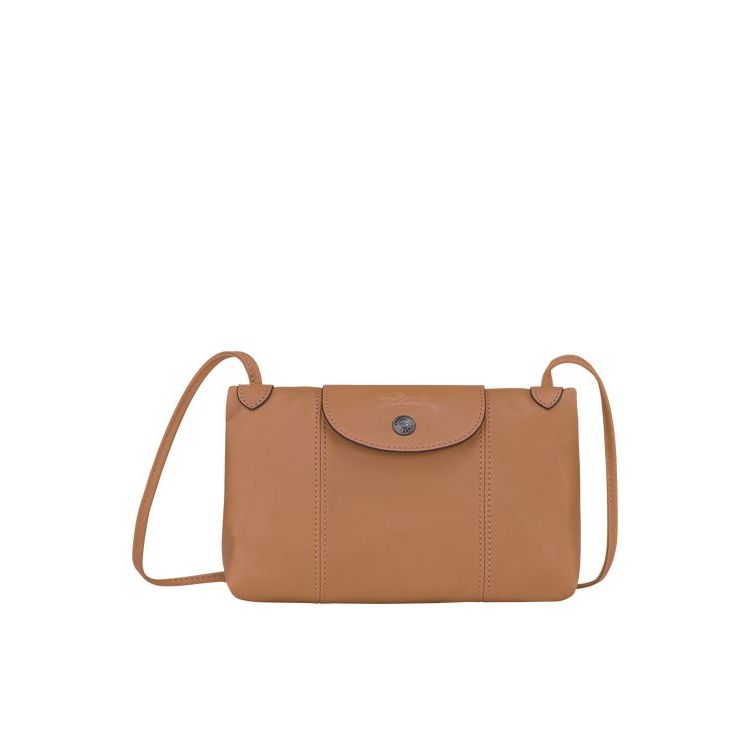 Longchamp Hazelnut Bőr Crossbody Táska Bézs | 386251EGD