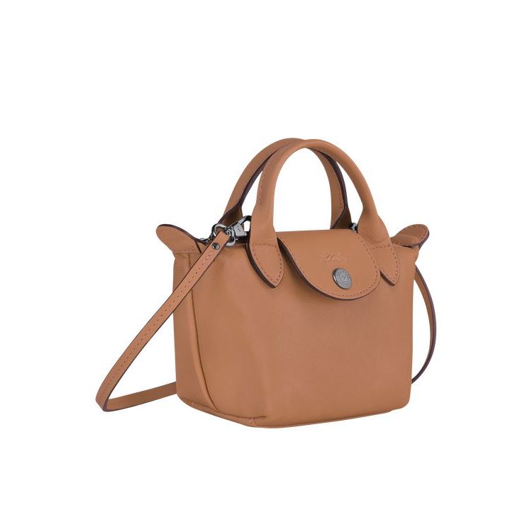 Longchamp Hazelnut Bőr Crossbody Táska Bézs | 918037SQA