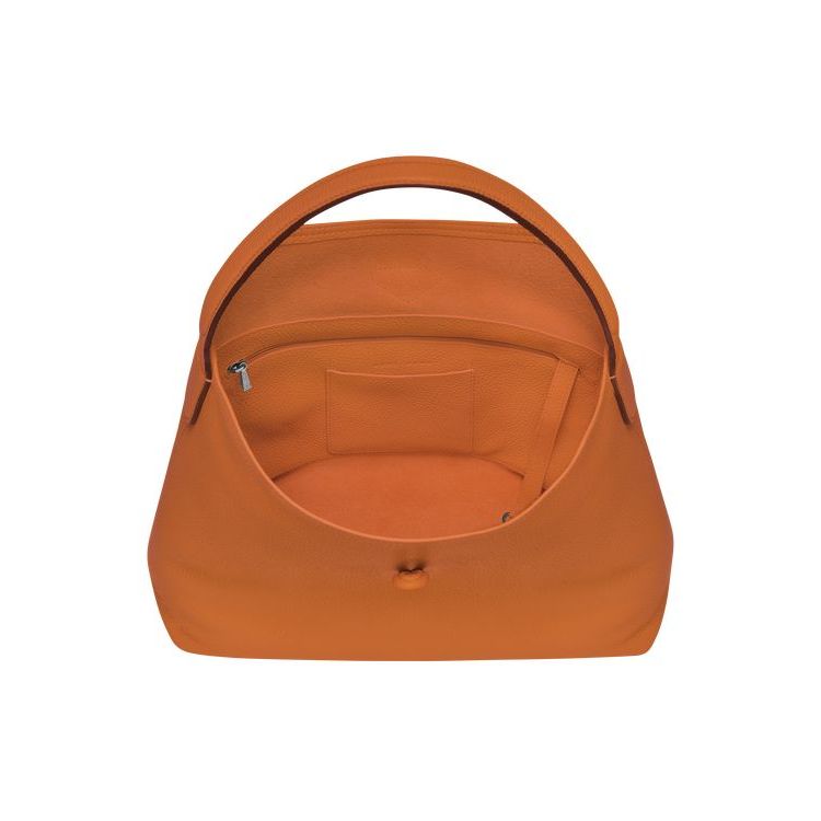 Longchamp Hobo Saffron Bőr Válltáskák Narancssárga | 294360QUM