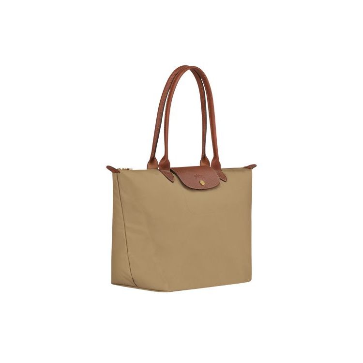 Longchamp L Desert Recycled canvas Válltáskák Khaki | 850269UPI