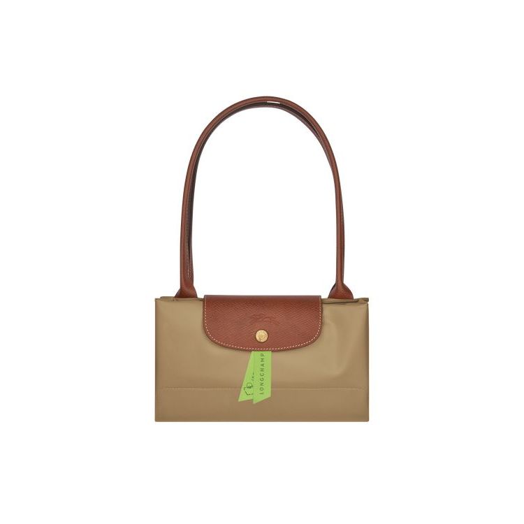 Longchamp L Desert Recycled canvas Válltáskák Khaki | 850269UPI