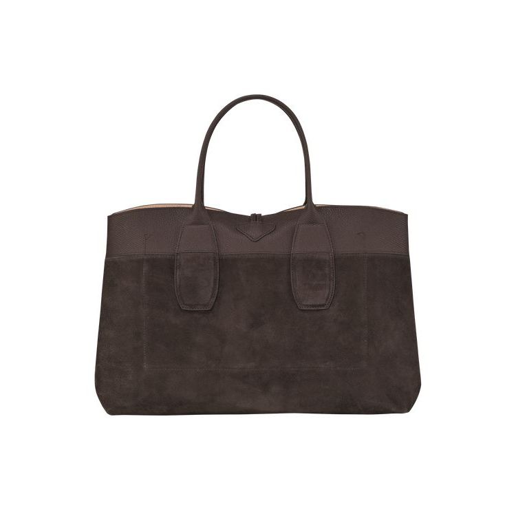 Longchamp L Ebony Bőr Kézitáska Kávé | 701398HEO