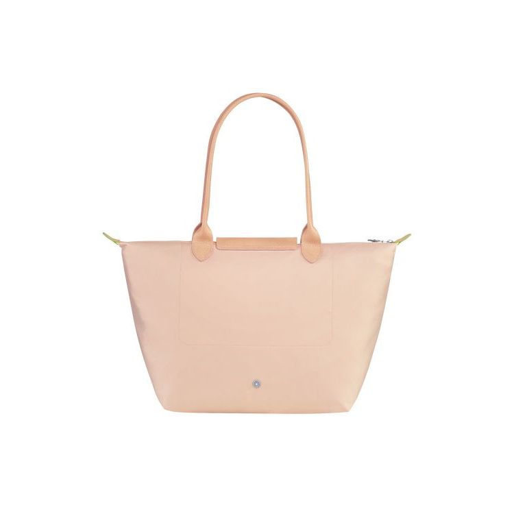 Longchamp L Flowers Recycled canvas Válltáskák Világos Rózsaszín | 934805EBK