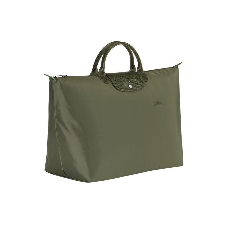 Longchamp L Forest Recycled canvas Utazótáskák Zöld | 470623QKF