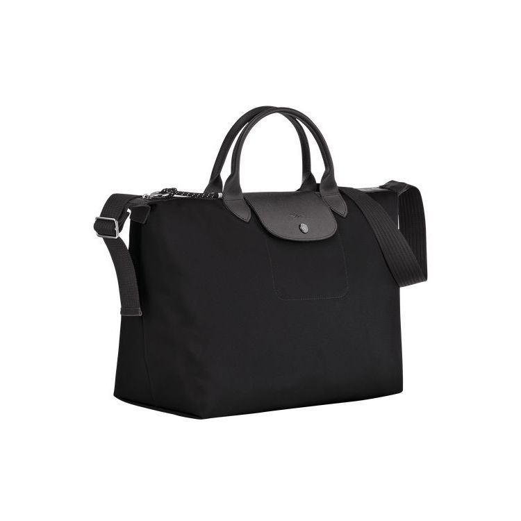 Longchamp L Recycled canvas Kézitáska Fekete | 531962BDW