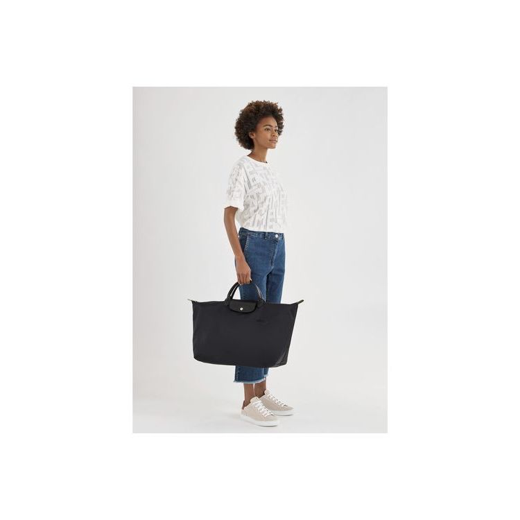 Longchamp L Recycled canvas Utazótáskák Fekete | 017825EIM