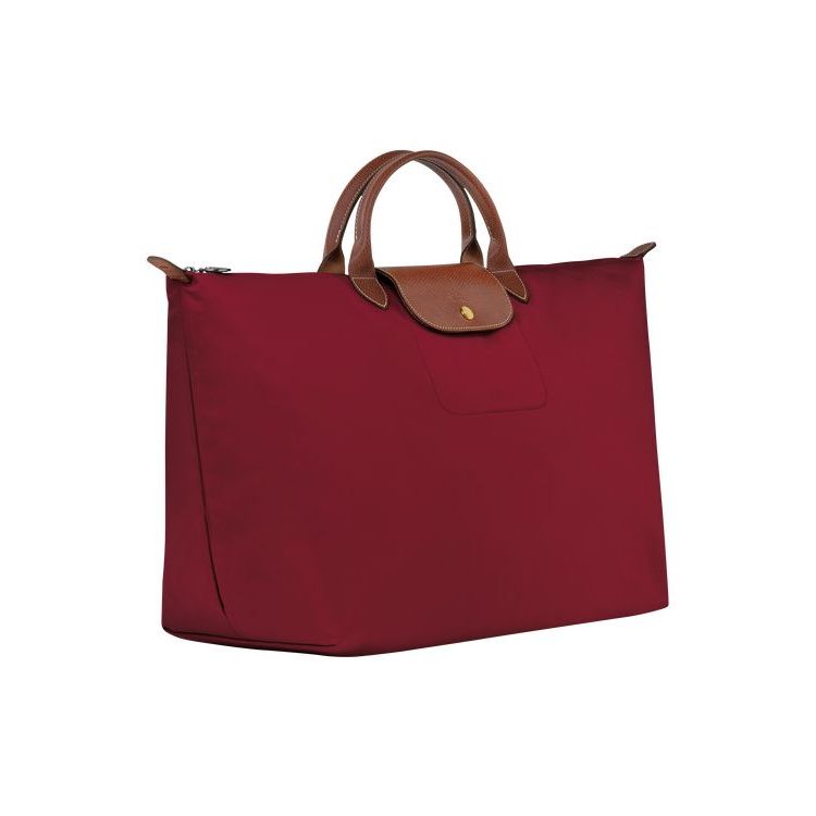 Longchamp L Recycled canvas Utazótáskák Piros | 289056ZFK