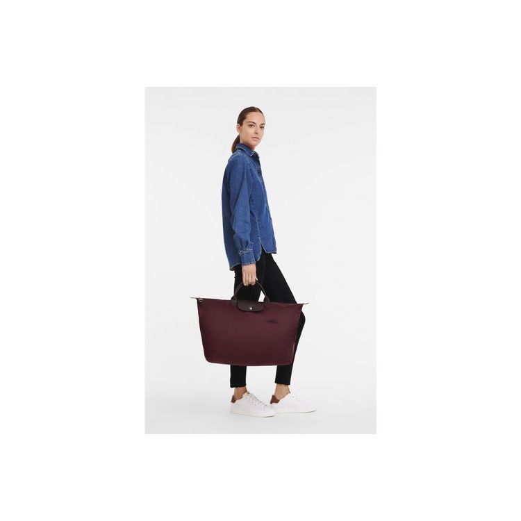 Longchamp L Recycled canvas Utazótáskák Bordó | 854239UPY