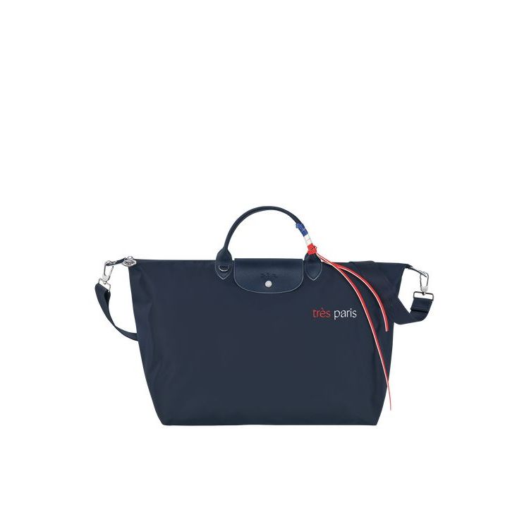 Longchamp L Recycled canvas Utazótáskák Sötétkék | 865129VAM