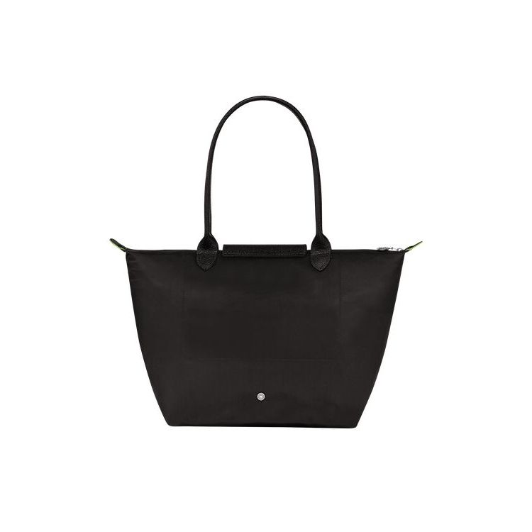 Longchamp L Recycled canvas Válltáskák Fekete | 196284ZOV