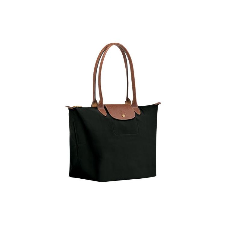 Longchamp L Recycled canvas Válltáskák Fekete | 847592APH