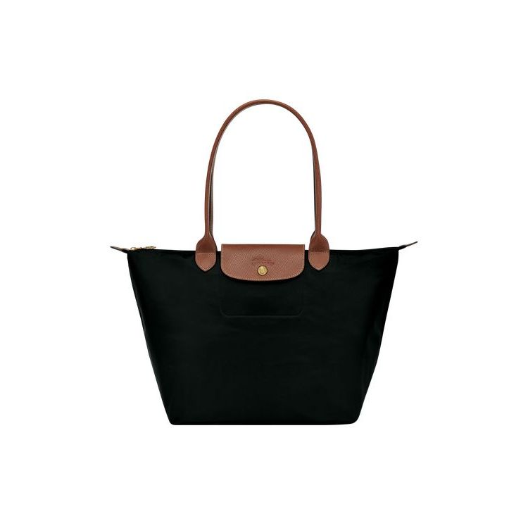 Longchamp L Recycled canvas Válltáskák Fekete | 847592APH