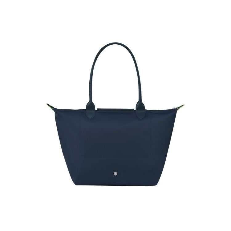 Longchamp L Recycled canvas Válltáskák Sötétkék | 291530VJM