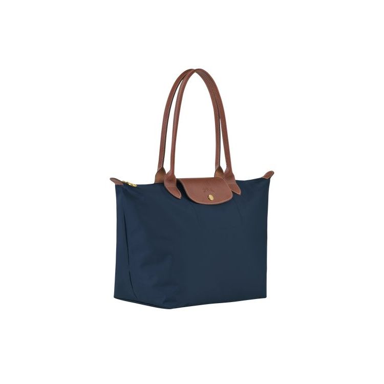 Longchamp L Recycled canvas Válltáskák Sötétkék | 396512JCP