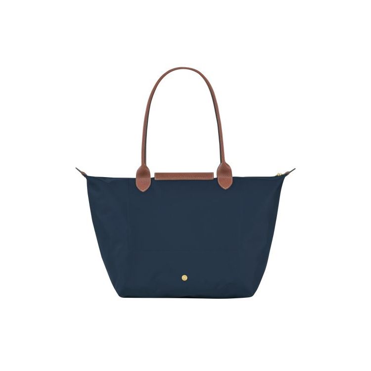 Longchamp L Recycled canvas Válltáskák Sötétkék | 396512JCP