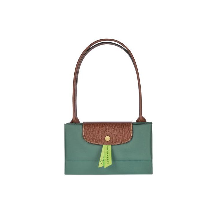 Longchamp L Recycled canvas Válltáskák Szürke Zöld | 402815NUY