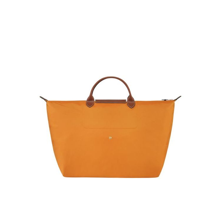 Longchamp L Saffron Recycled canvas Utazótáskák Narancssárga | 180345WOL