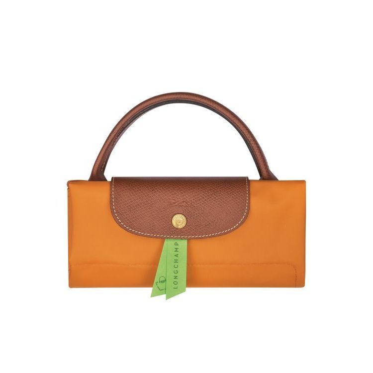 Longchamp L Saffron Recycled canvas Utazótáskák Narancssárga | 180345WOL