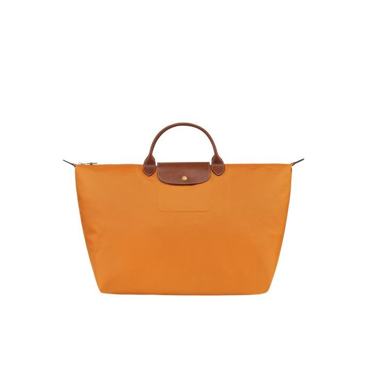 Longchamp L Saffron Recycled canvas Utazótáskák Narancssárga | 812395LPU