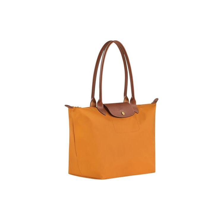 Longchamp L Saffron Recycled canvas Válltáskák Narancssárga | 217548LDO