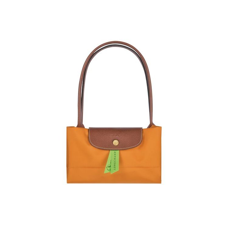 Longchamp L Saffron Recycled canvas Válltáskák Narancssárga | 217548LDO