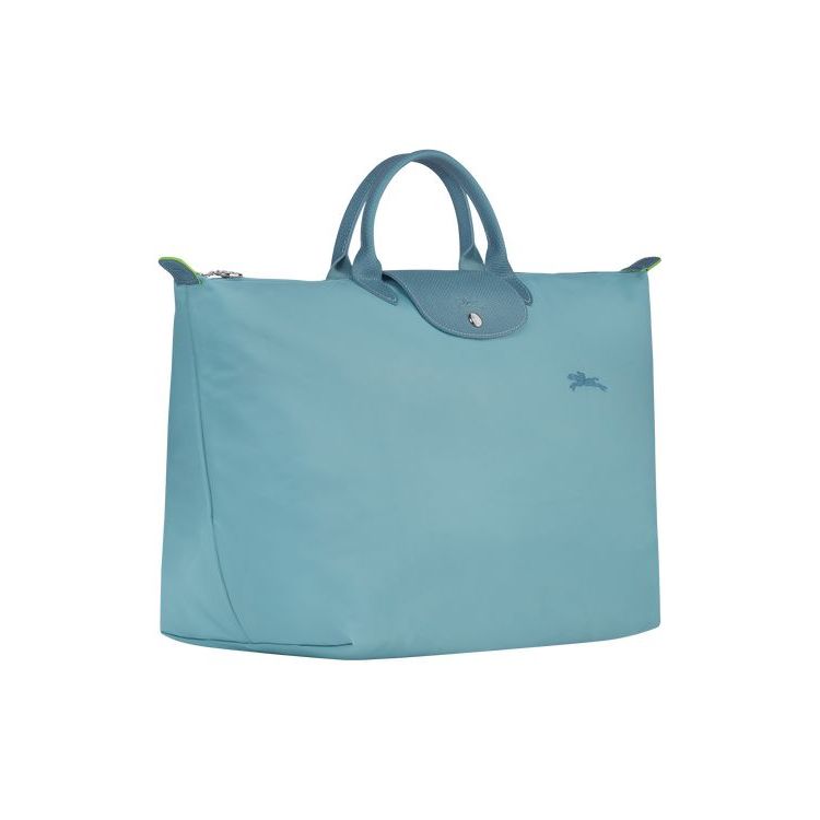 Longchamp L Thunderstorm Recycled canvas Utazótáskák Kék | 076925QPB