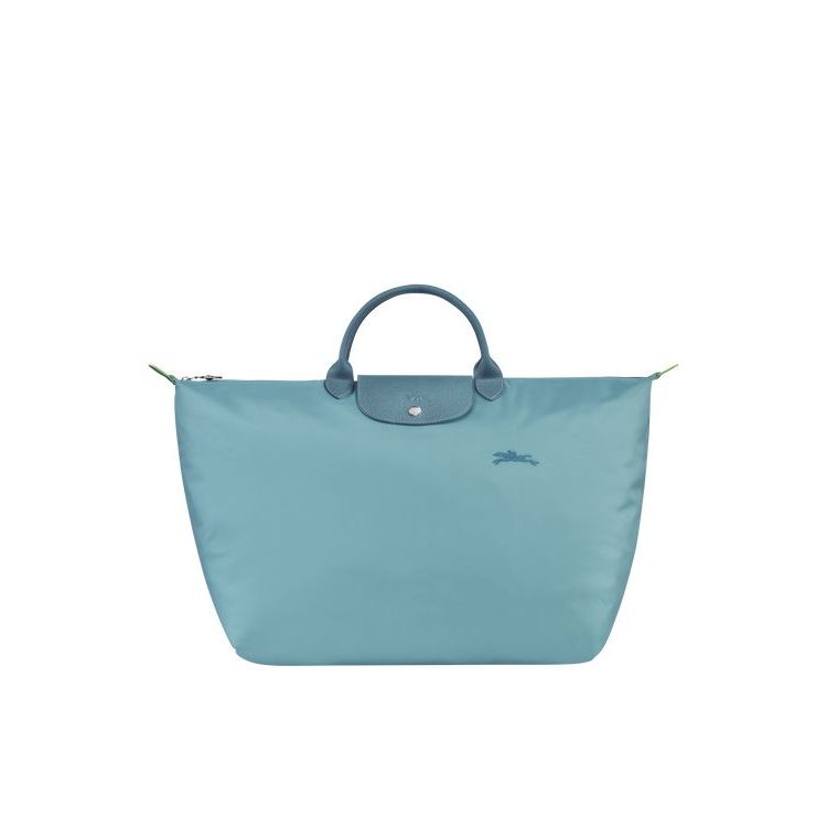 Longchamp L Thunderstorm Recycled canvas Utazótáskák Kék | 076925QPB