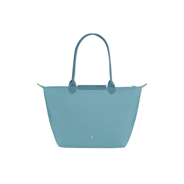 Longchamp L Thunderstorm Recycled canvas Válltáskák Kék | 346729QLJ