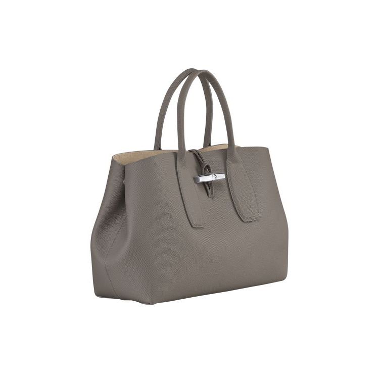 Longchamp L Turtledove Bőr Kézitáska Szürke | 065247QCT