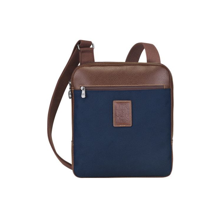 Longchamp L Vászon Crossbody Táska Kék | 836479RKZ