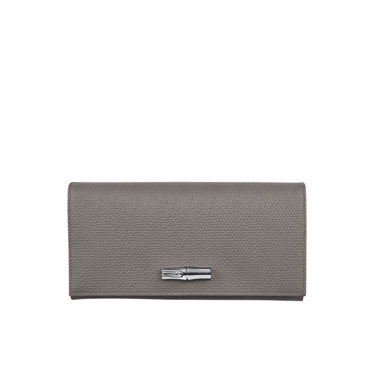 Longchamp Long Continental Turtledove Bőr Pénztárca Szürke | 598764DVR