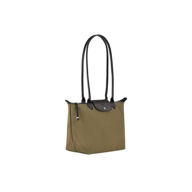 Longchamp Long Recycled canvas Válltáskák Khaki | 627510QNB