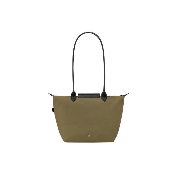 Longchamp Long Recycled canvas Válltáskák Khaki | 627510QNB