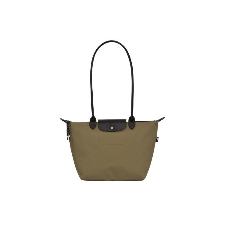 Longchamp Long Recycled canvas Válltáskák Khaki | 627510QNB